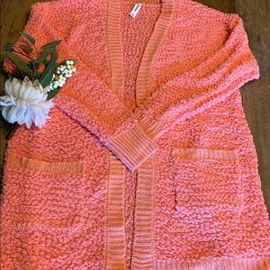 Coral cardigan